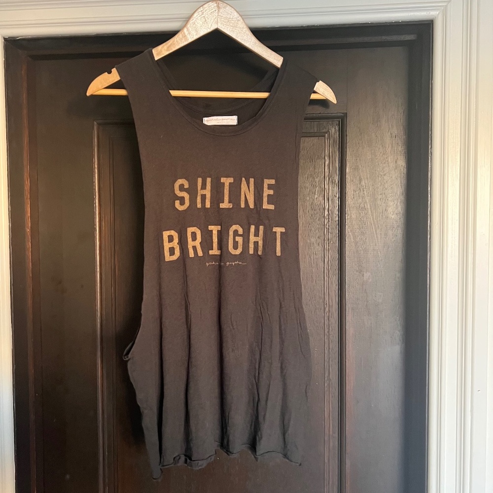 Spiritual Gangster Black Shine Bright Tank Top Size Medium